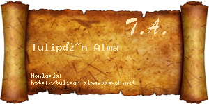 Tulipán Alma névjegykártya